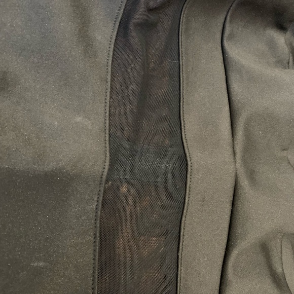 Black Strapless Dress with Mesh Waistline - Picture 3 of 4